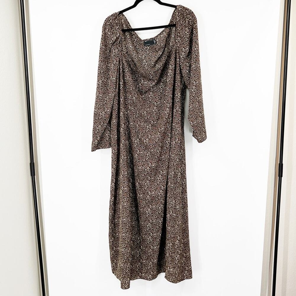 ASOS Design Curve Leopard Print Square Neck Maxi … - image 1